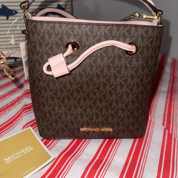 Michael Kors Crossbody Bag in Brown and Pink - Picture 1 of 2